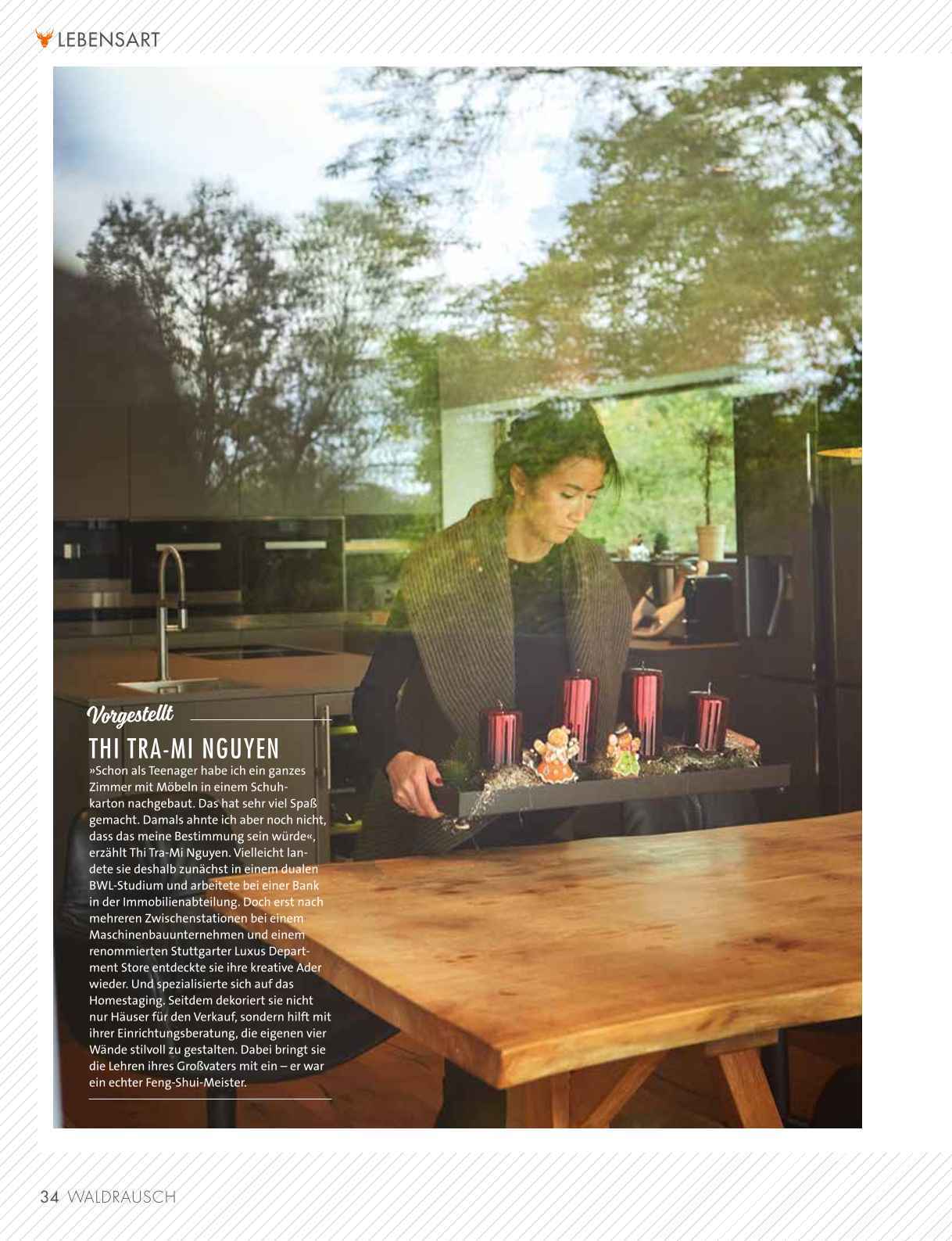 Waldrausch Magazine addresses the interior arts of Thi Tra-Mi Nguyen, the founder of Raumlevel
